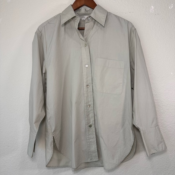 Vince Pearl Cotton Button Down Women's Shirt - Picture 2 of 7